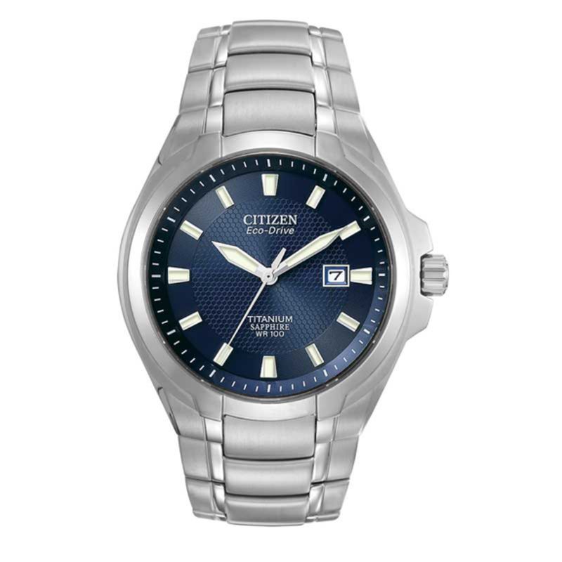 Men's Citizen Eco-Drive® Paradigm Super Titanium™ Watch with Dark Blue Dial (Model: BM7170-53L)