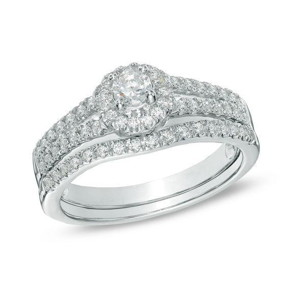 2.2ct Round Cut Bridal Statement Engagement Wedding Ring Band Set Rose Gold 
