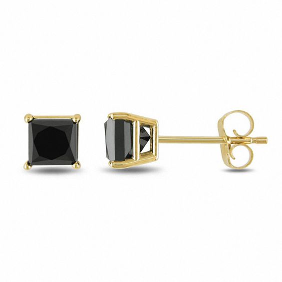 black diamond gold earrings