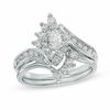 Thumbnail Image 0 of 1 CT. T.W. Marquise Diamond Shadow Frame Bridal Set in 14K White Gold