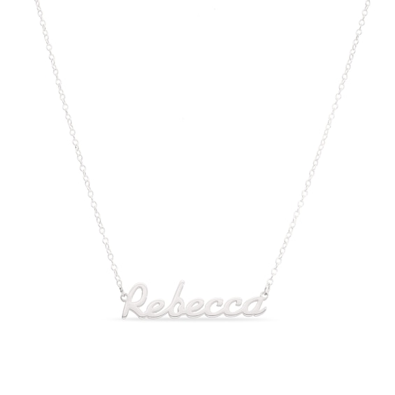 Any name necklace Silver chain sterling silver chain silver pendant name