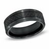 Thumbnail Image 0 of Men's 8.0mm Comfort Fit Carbon Fiber Inlay Black Titanium Wedding Band - Size 10