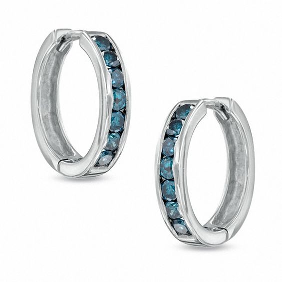 zales blue diamond earrings