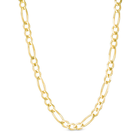 3.8mm Figaro Chain Necklace in 14K Gold - 20