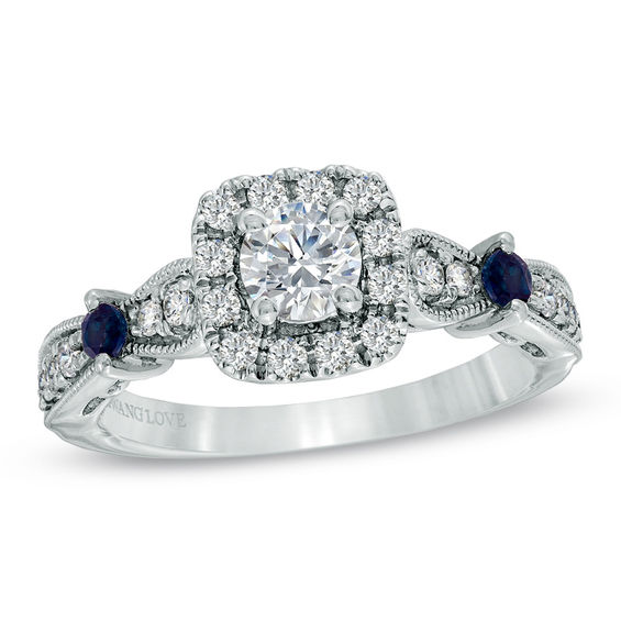 3.5 Ct Round Blue Sapphire Solitaire Ring Women Jewelry 14K White Gold Plated 