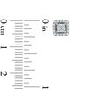 Thumbnail Image 2 of Vera Wang Love Collection 1/2 CT. T.W. Princess-Cut Diamond Frame Stud Earrings in 14K White Gold