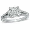 Thumbnail Image 0 of 1 CT. T.W. Princess-Cut Diamond Vintage-Style Engagement Ring in 14K White Gold