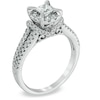 Thumbnail Image 1 of 1 CT. T.W. Princess-Cut Diamond Vintage-Style Engagement Ring in 14K White Gold