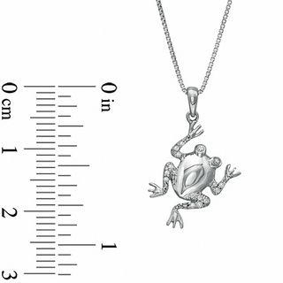 1/10 CT. T.W. Diamond Frog Pendant in 