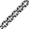 Thumbnail Image 0 of Men's 1/5 CT. T.W. Diamond Cross Bracelet in Tri-Tone Stainless Steel - 8.25"