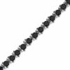 Thumbnail Image 0 of Black Spinel Tennis Bracelet in Sterling Silver - 7.5"