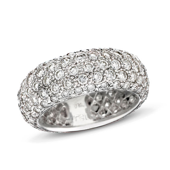 27/8 CT. T.W. Diamond MultiRow Eternity Band in 14K White Gold