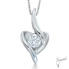 Thumbnail Image 0 of Sirena™ 1/10 CT. Diamond Solitaire Pendant in 10K White Gold