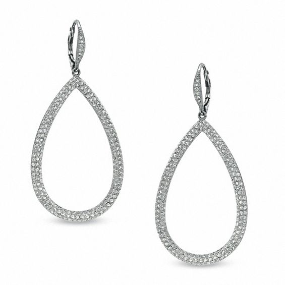 Ava Nadri Pavé Crystal Teardrop Earrings In White Rhodium Br Ava Nadri Pavé Crystal Teardrop Earrings In White Rhodium Br