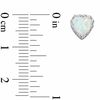 Thumbnail Image 1 of 6.0mm Heart-Shaped Lab-Created Opal Crown Earrings in Sterling Silver