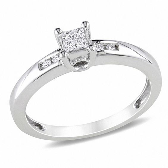 White Gold Princess Cut Promise Engagement Bridal Fire Opal CZ Silver Ring 