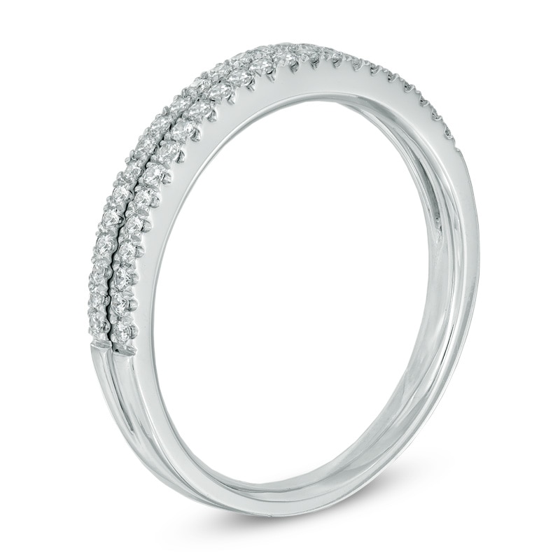 1/4 CT. T.W. Diamond Double Row Band in 14K White Gold