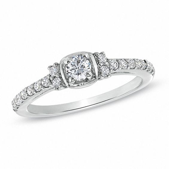 1/3 CT. T.W. Diamond Promise Ring in Sterling Silver Engagement Rings