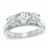 Thumbnail Image 0 of 1-1/2 CT. T.W. Certified Diamond Three Stone Ring in 14K White Gold (I/I2)
