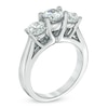 Thumbnail Image 1 of 1-1/2 CT. T.W. Certified Diamond Three Stone Ring in 14K White Gold (I/I2)
