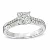 Thumbnail Image 0 of 1/2 CT. T.W. Diamond Square Cluster Engagement Ring in 14K White Gold