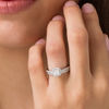 Thumbnail Image 2 of 1 CT. T.W. Princess-Cut Diamond Frame Bridal Set in 14K White Gold