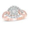 Thumbnail Image 0 of 1/2 CT. T.W. Diamond Open Cluster Ring in 10K Rose Gold