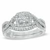 Thumbnail Image 0 of 1/2 CT. T.W. Multi-Diamond Twist Shank Bridal Set in 10K White Gold