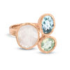 Thumbnail Image 1 of Piara™ Multi-Gemstone Ring in Sterling Silver with 18K Gold Plate