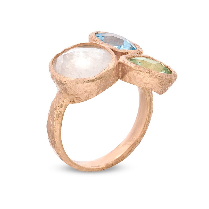 Main Image 2 of Piara™ Multi-Gemstone Ring in Sterling Silver with 18K Gold Plate