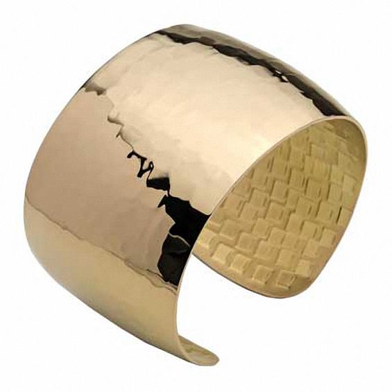 Hammered Cuff Bracelet In Rose Ip Stainless Steel Bangles And Hammered Cuff Bracelet In Rose Ip Stainless Steel