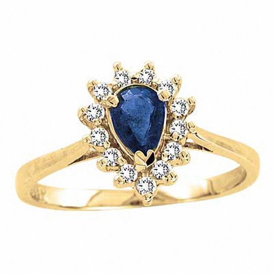 14kt Gold Lab Sapphire and Diamond 6x4mm Pear Pear Bowtie Ring 14kt Gold Lab Sapphire and Diamond 6x4mm Pear Pear Bowtie Ring