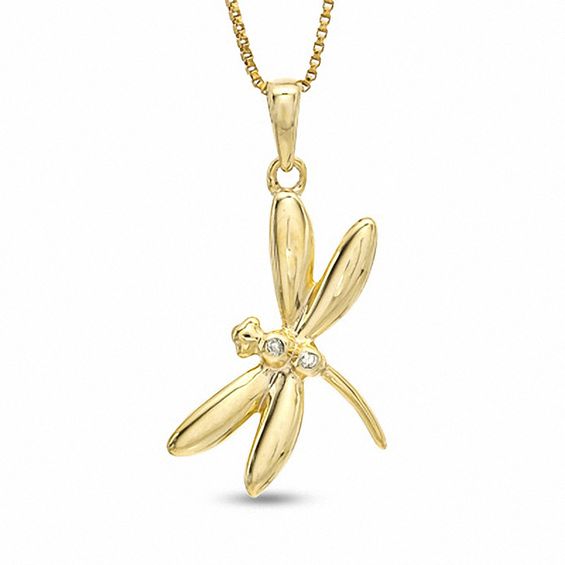 Gold Dragonfly Pendant 2024 veronicaruspi
