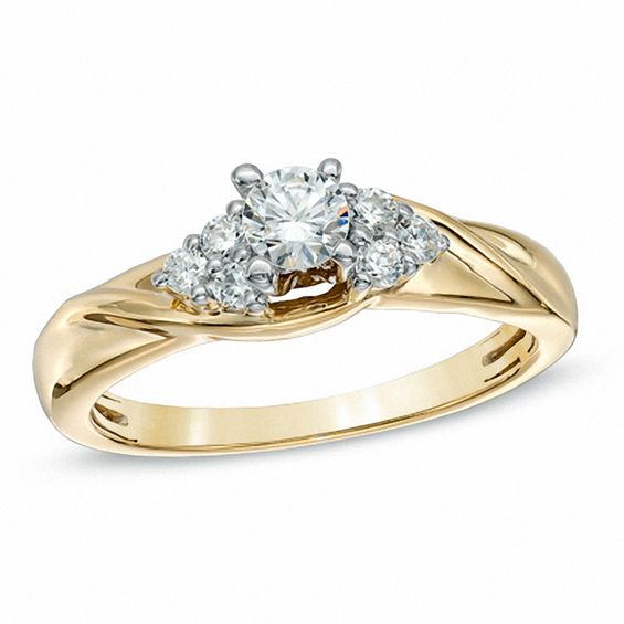 1/2 CT. T.W. Diamond Engagement Ring in 10K Gold Engagement Rings