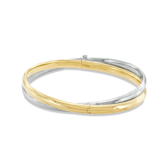 Bangle in 14K TwoTone Gold Bangles and Cuffs Bracelets Zales