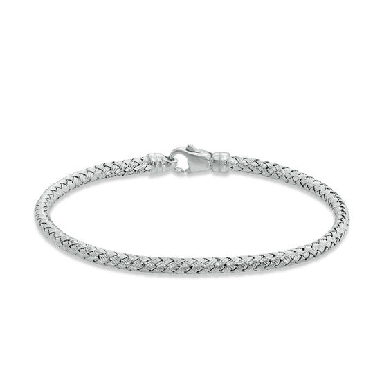 Woven Bracelet in 14K White Gold 7.25" Gold Bracelets Bracelets