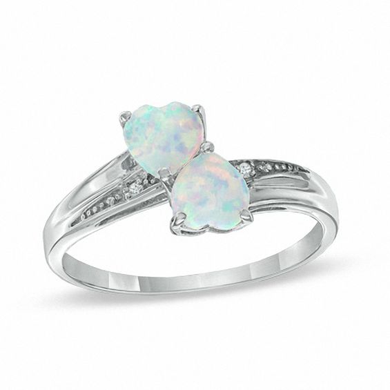Dudee Women PRing cess Pink Heart White Opal engagement Rings 