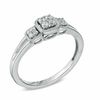 Thumbnail Image 1 of Cherished Promise Collection™ 1/8 CT. T.W. Diamond Three Stone Cluster Ring in Sterling Silver