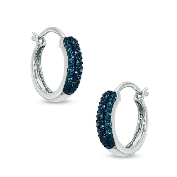 zales blue diamond earrings