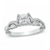 Thumbnail Image 0 of 1 CT. T.W. Princess-Cut Diamond Twist Shank Engagement Ring in 14K White Gold (J/I3)