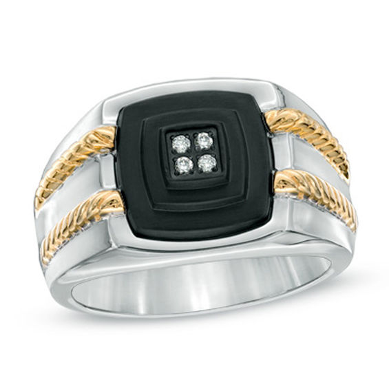 Men's Shaquille O'Neal Diamond Accent Ring in TriTone