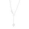 Thumbnail Image 2 of Ladies' 0.9mm Adjustable Cable Chain Necklace in Sterling Silver - 22"