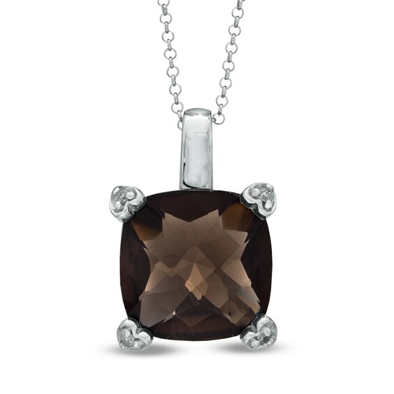 Artisan Crafted Brazilian smoky quartz Star Pendant in Sterling Silver