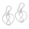 Thumbnail Image 0 of Heart with Infinity Drop Earrings in Sterling Silver