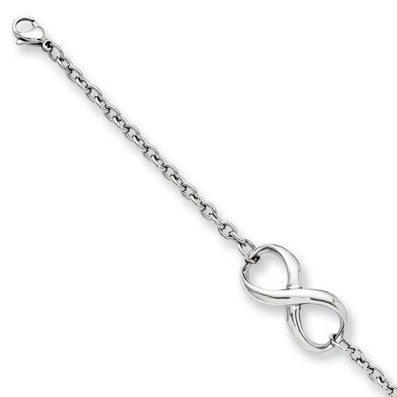 Infinity Bracelet in Stainless Steel 7.5" View All Bracelets