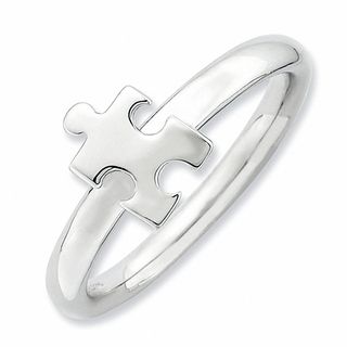 sterling silver ring for women Puzzle ring unique ring autism awareness ring statement ring mothers day gift