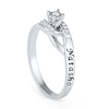 Thumbnail Image 2 of Diamond Accent Promise Ring in Sterling Silver (2 Names)