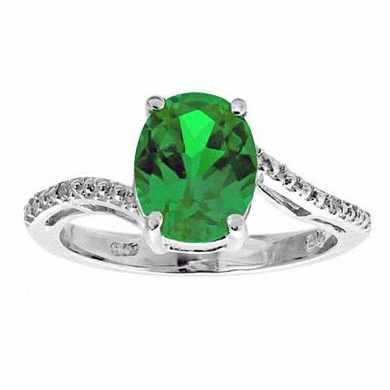 sizes J Sterling Silver Emerald Cluster Ring V Jewellery Rings Multi-Stone Rings 