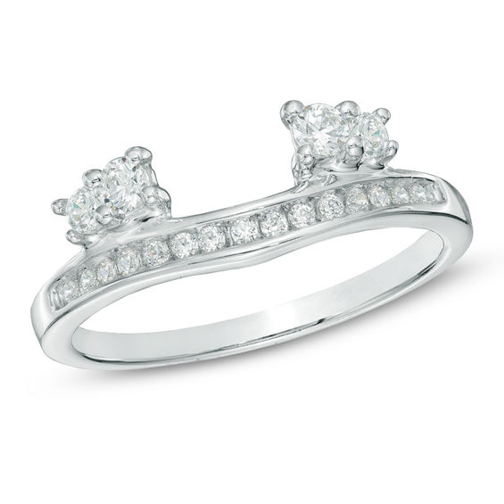 1/3 CT. T.W. Diamond Solitaire Enhancer in 10K White Gold Wedding