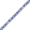 Thumbnail Image 0 of Oval Tanzanite Tennis Bracelet in Sterling Silver - 7.25